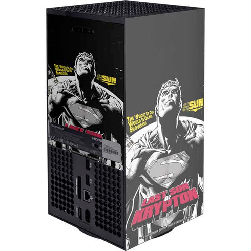 DC Comics Superman Last Son of Krypton XBox Series X Digital Edition Console Skin